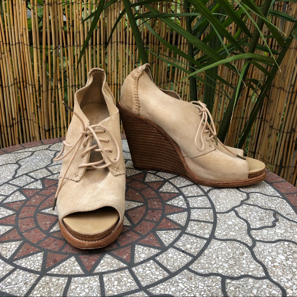 Rag & Bone Sunderland Wedge Tan Suede Booties - image 2